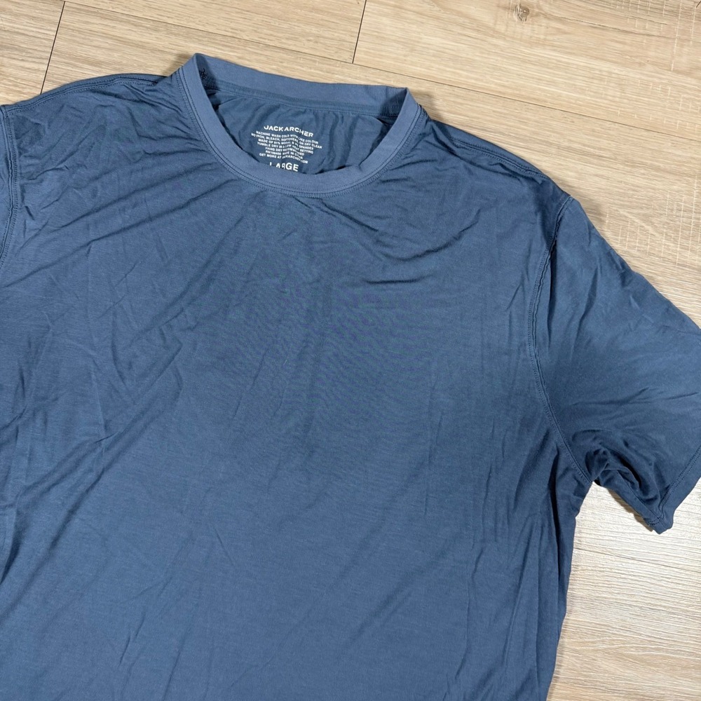 Jack Archer Blue Crew Neck Modal Anytime Tee Short‎ Sleeve Casual Basic Sz Large